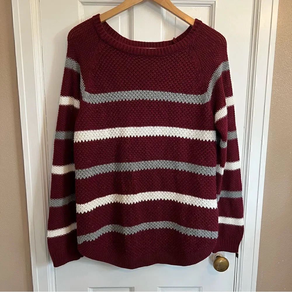 SO Perfect Pullover knit Stripped Sweater